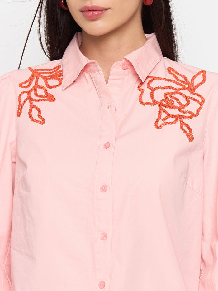 Madame Blush Pink Cotton Shirt