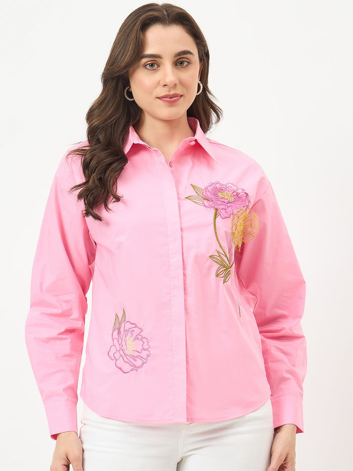Madame Pink Cotton Shirt