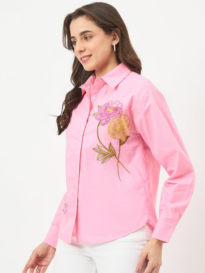 Madame Pink Cotton Shirt