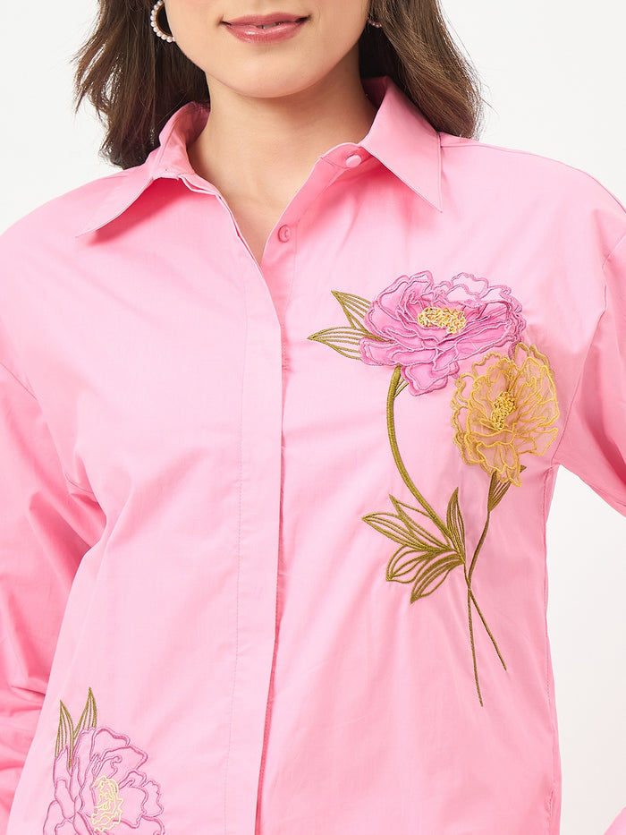 Madame Pink Cotton Shirt