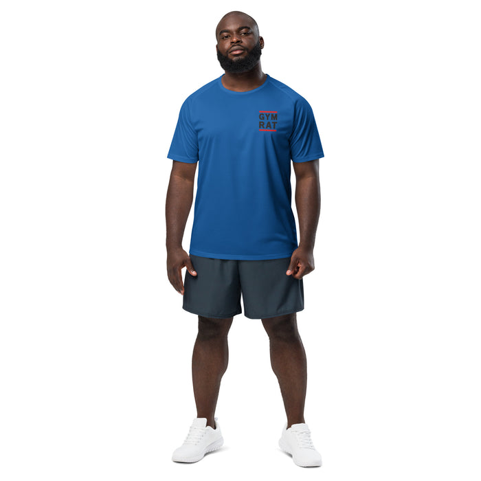 Maillot de sport Gym Rat bleu roi face - fitness