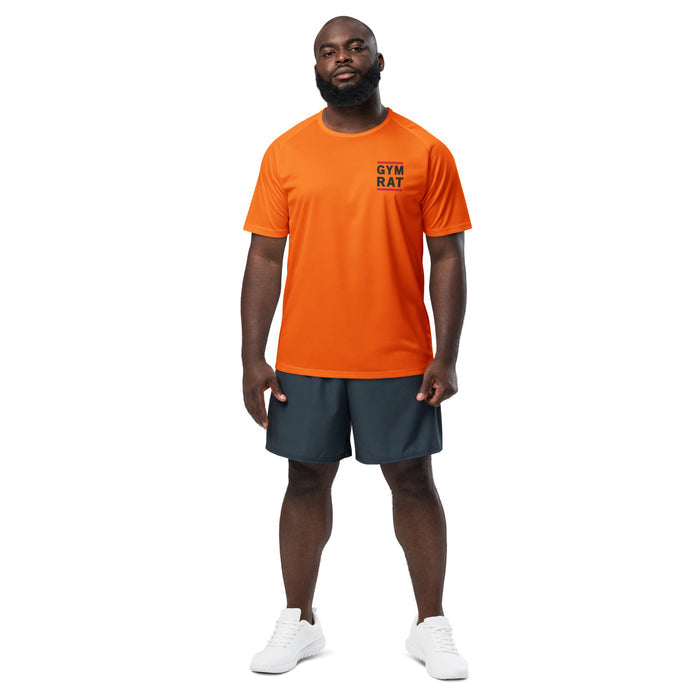 Maillot de sport Gym Rat orange fluo face - fitness