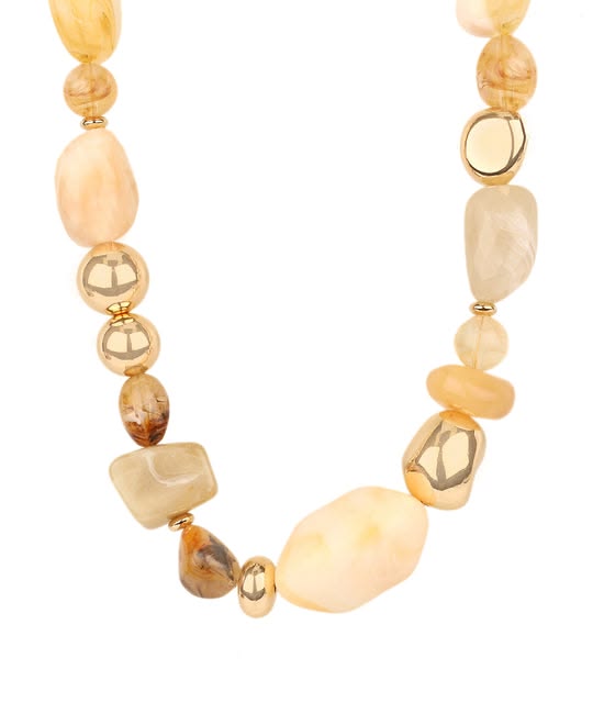 Marble & Gold Chunky Statement Necklace