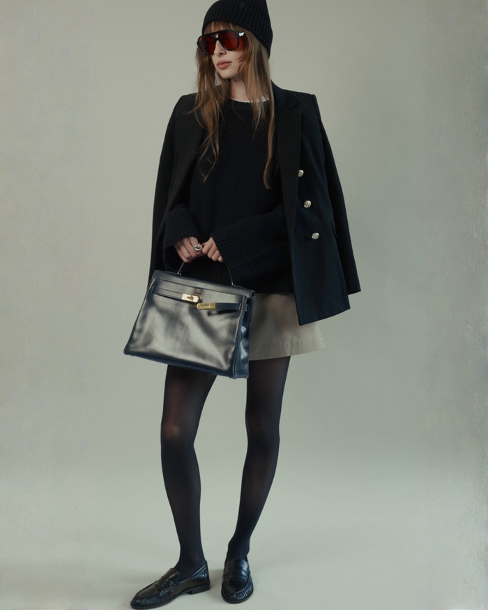 Mary Mini Skirt in Stone Sage