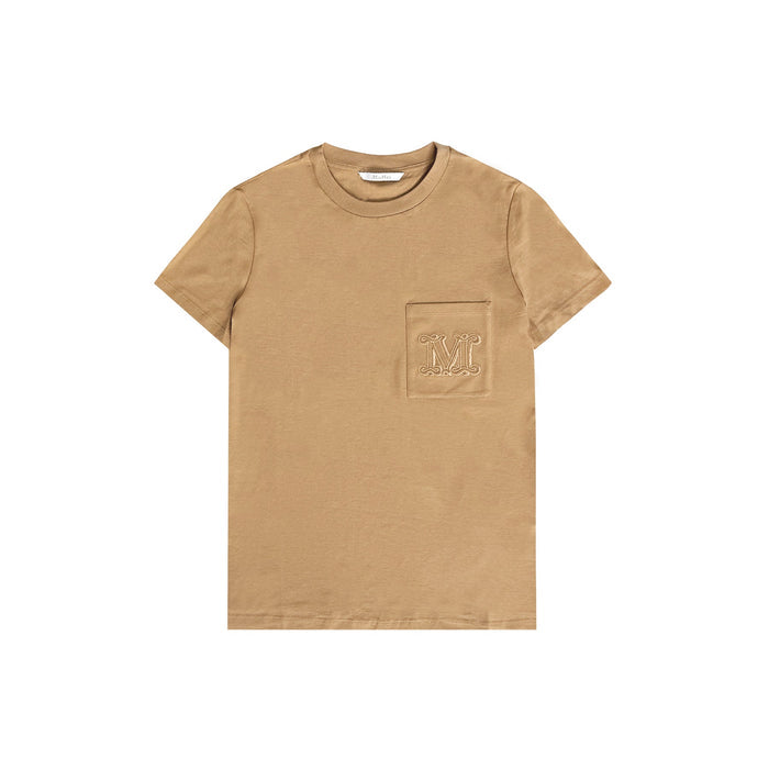 Max Mara Papaia Embroidered Pocket Short Sleeve Tee - SHENGLI ROAD MARKET
