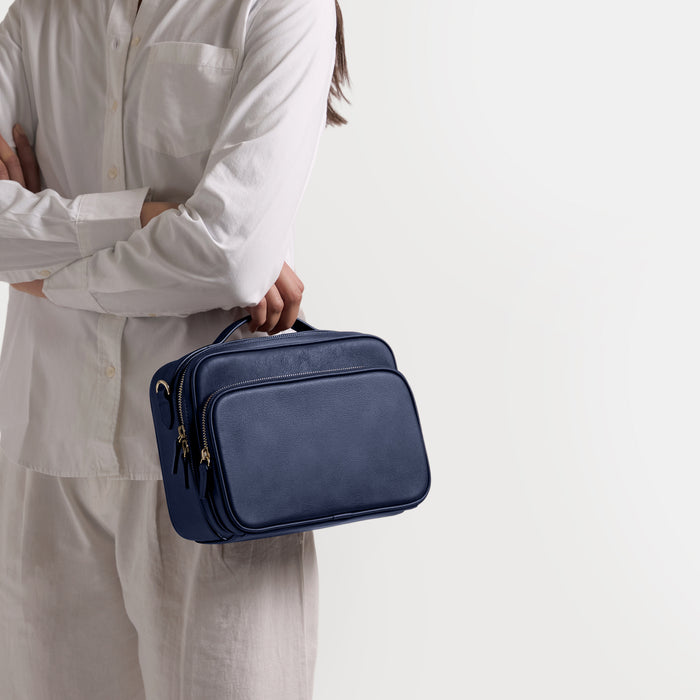 Meadow Large Satchel Navy Blue