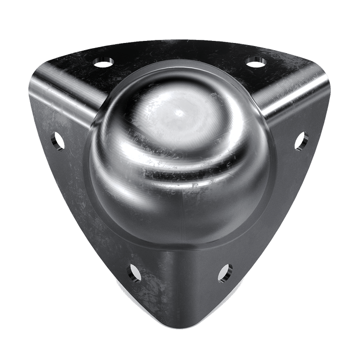 Medium Ball Corner (6 mounting holes), Front View