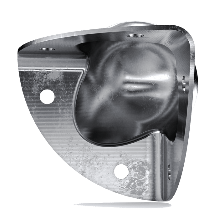 Medium Ball Corner (6 mounting holes), back view
