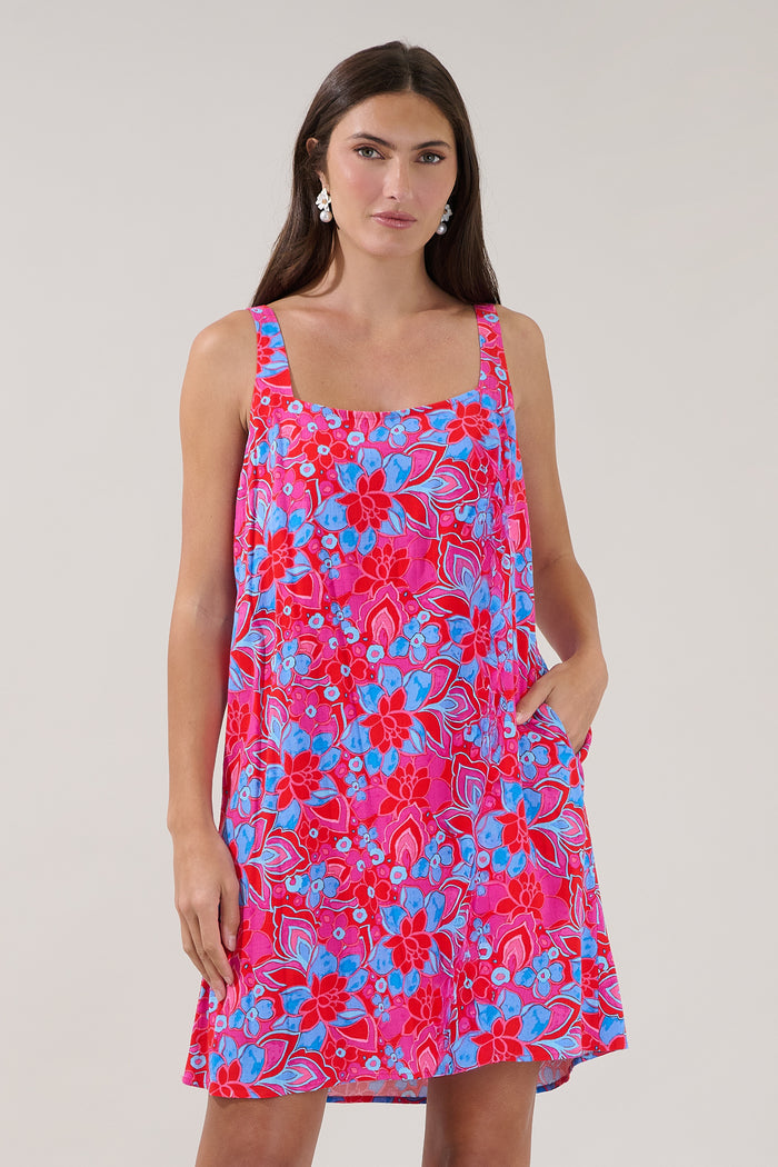 Melice Shift Mini Dress Floral