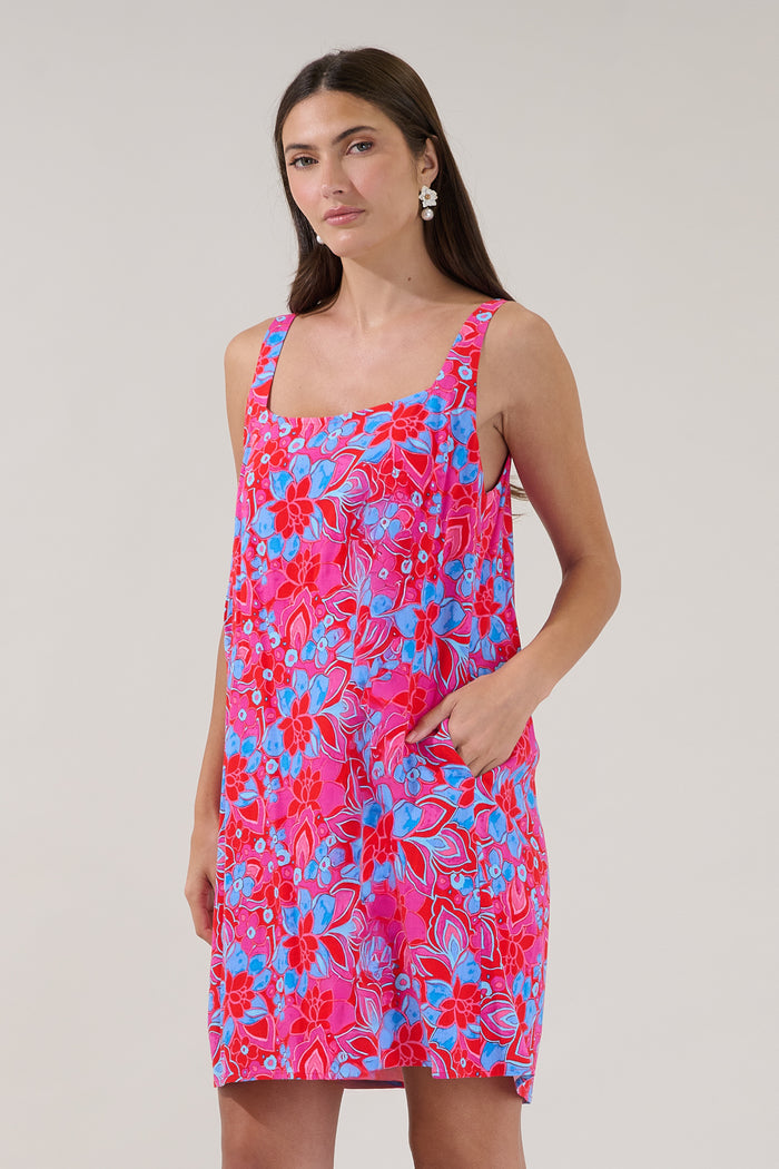 Melice Shift Mini Dress Floral