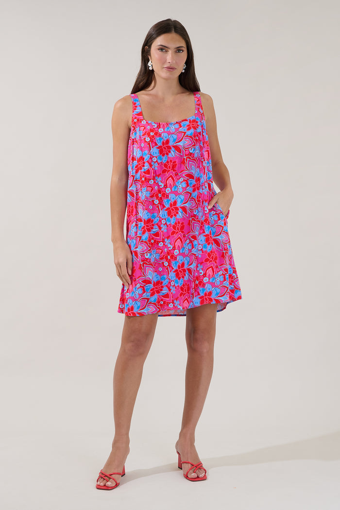 Melice Shift Mini Dress Floral