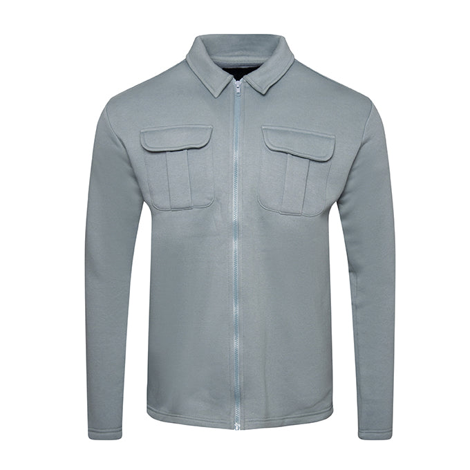 Men's Full-Zip Collared Overshirt