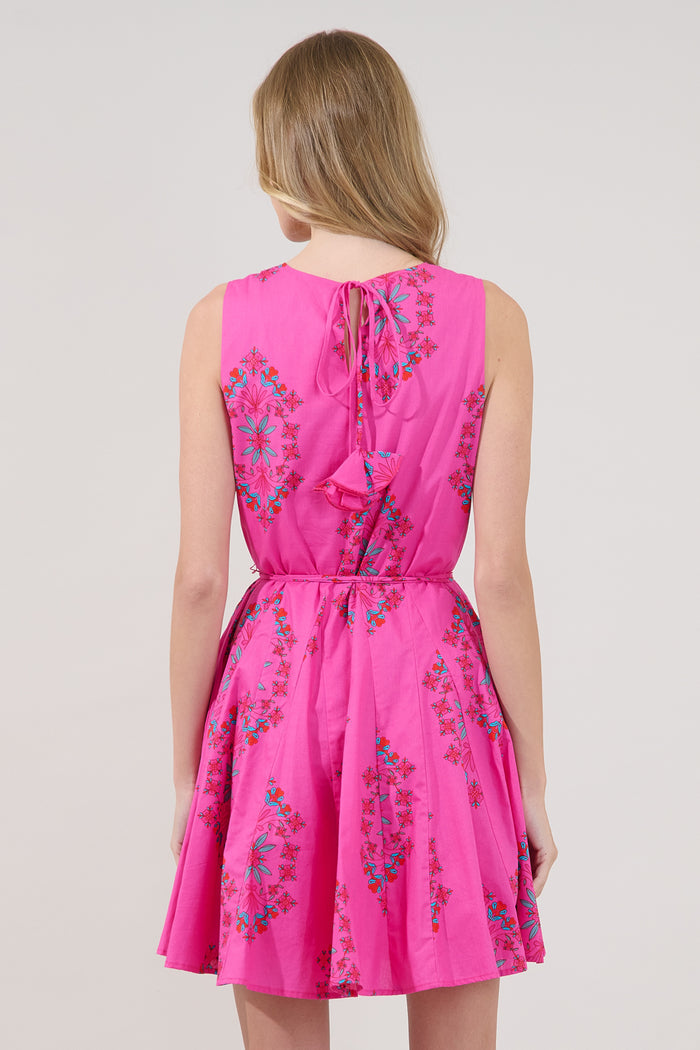 Merily Godet Mini Dress Casria Floral