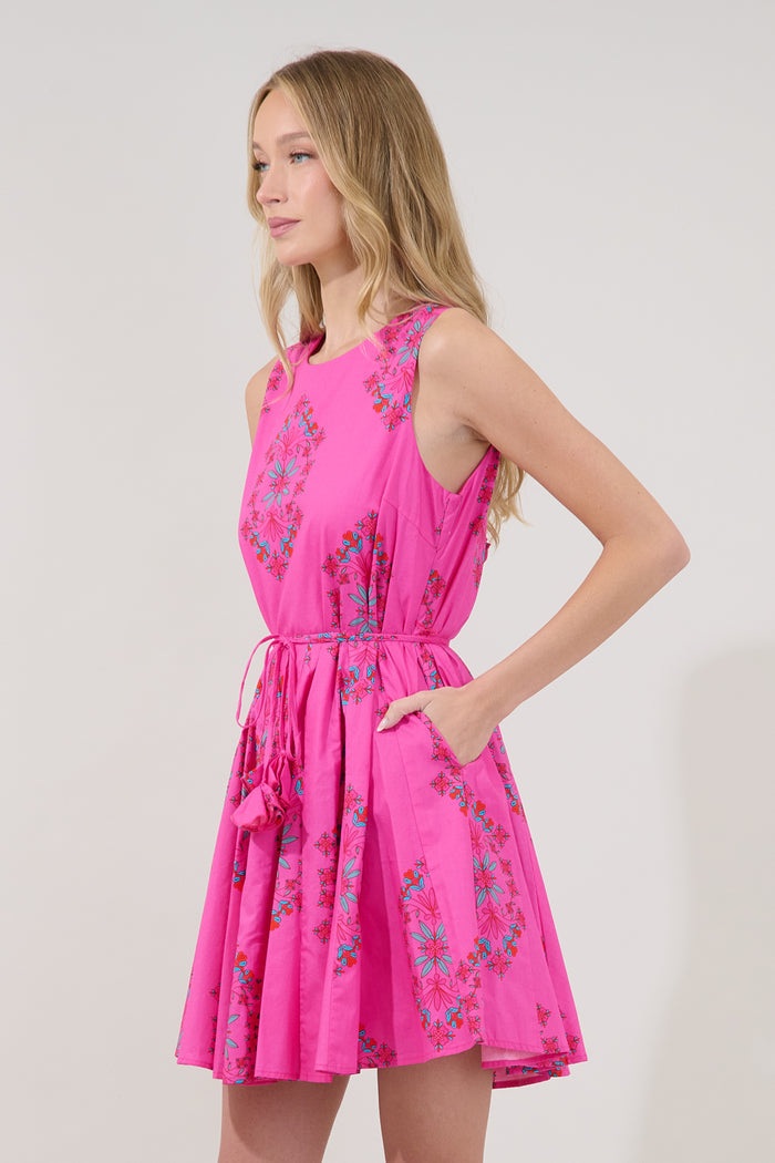 Merily Godet Mini Dress Casria Floral