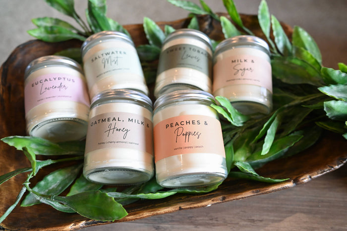 Milkhouse Candle Company - Peaches & Poppies | 7 oz Classic Statement Candle