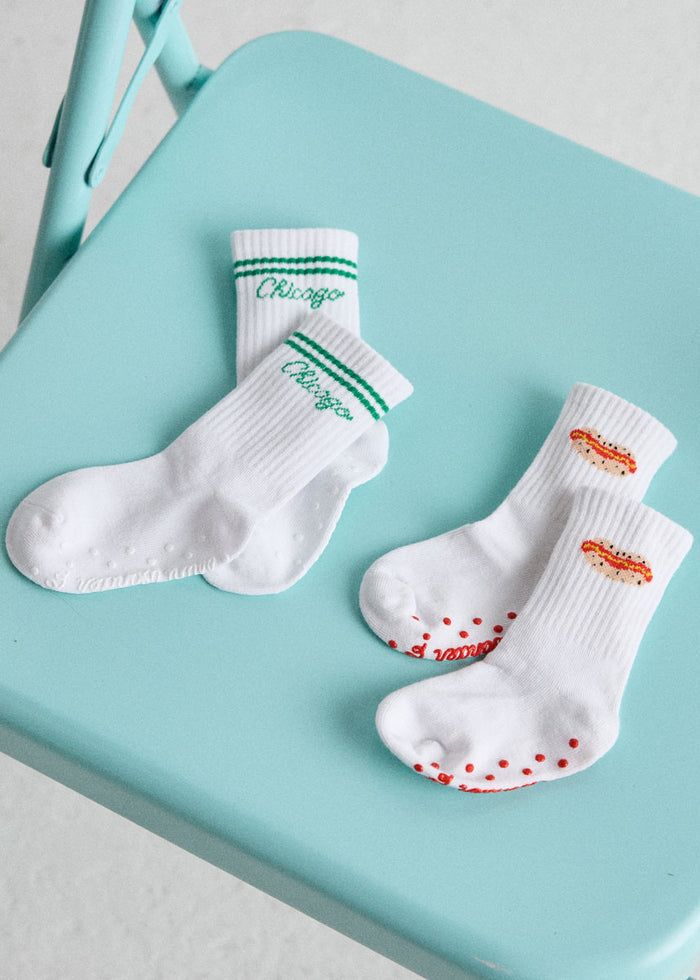 Mini Hot Dog & Chicago Sock Pair