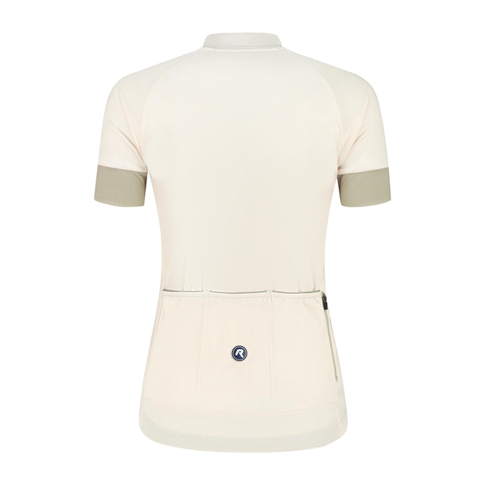 Rogelli Modesta fietsshirt dames zand korte mouw achterkant.