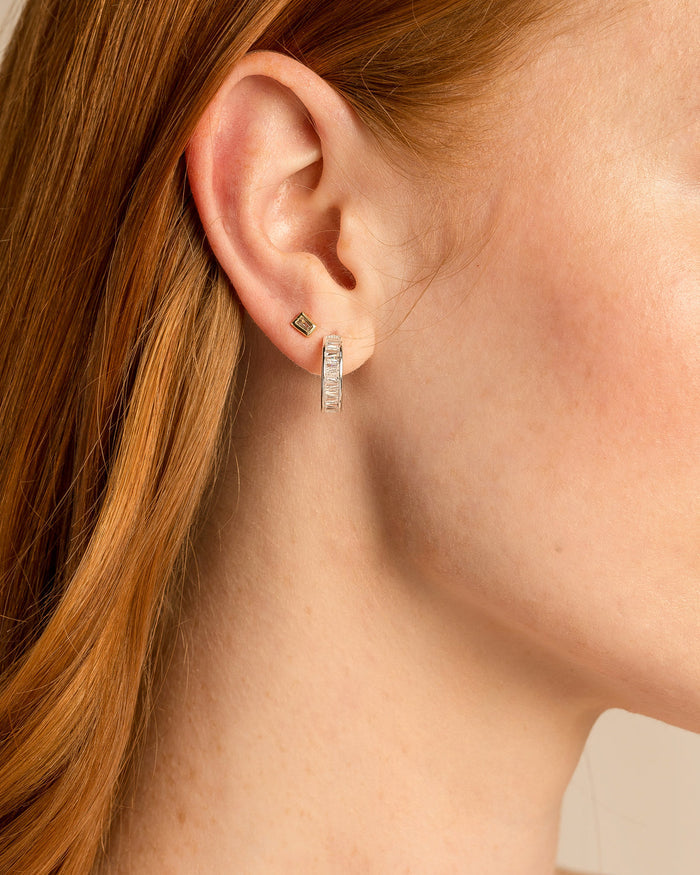Mom Baguette Stud Earrings