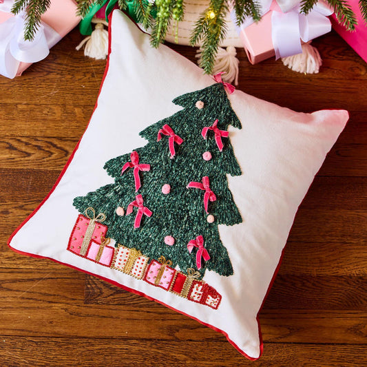 MS - Square Pillow Whimsical Tree