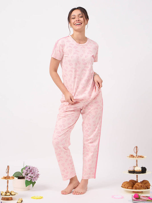 mSECRET Peach Cotton Night Suit