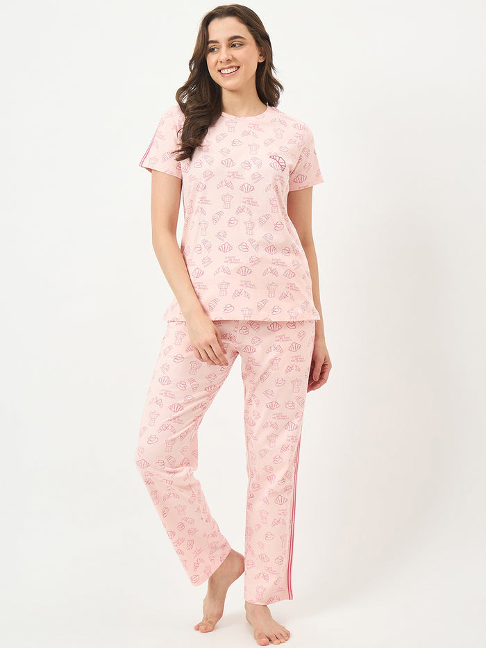 mSECRET Peach Cotton Night Suit