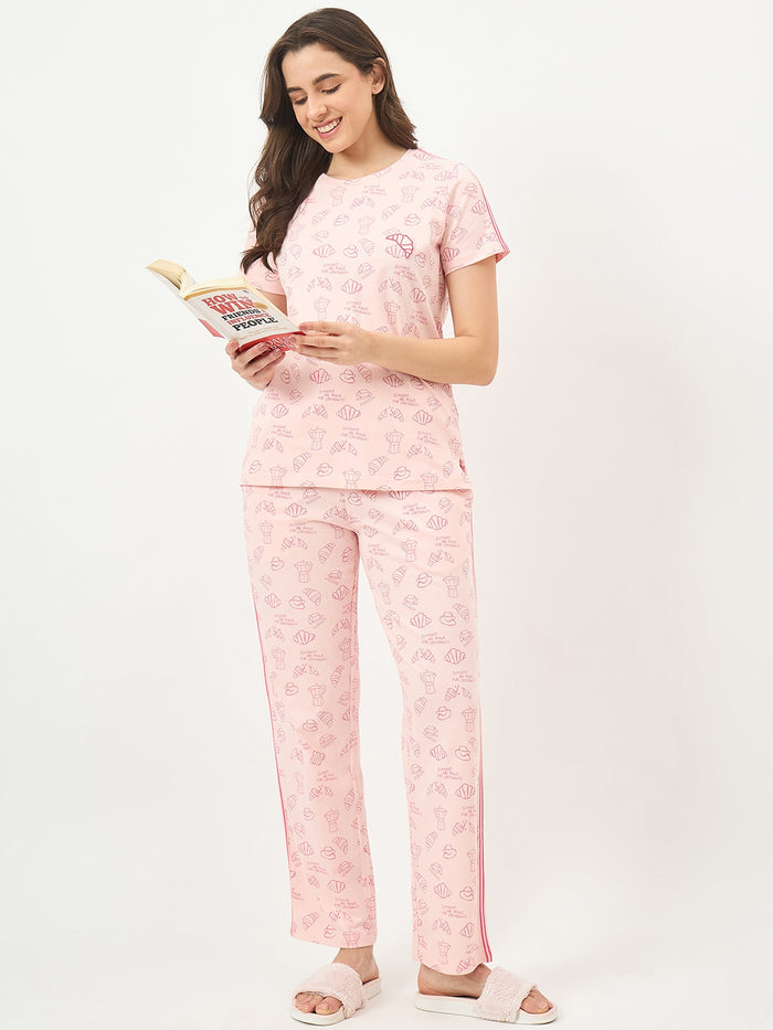 mSECRET Peach Cotton Night Suit