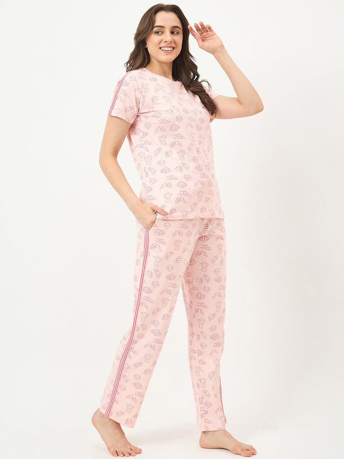mSECRET Peach Cotton Night Suit