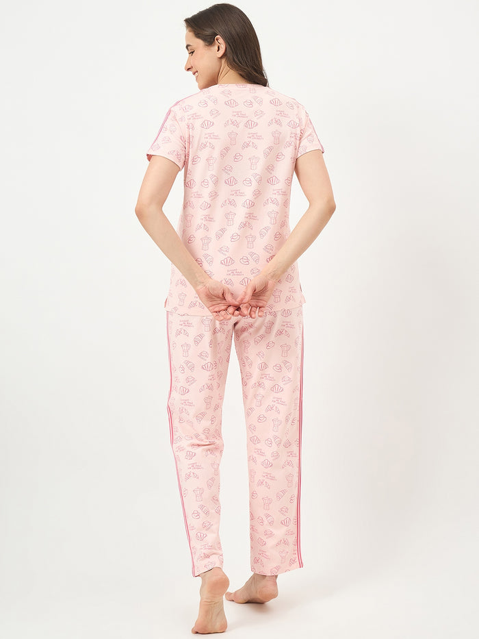 mSECRET Peach Cotton Night Suit