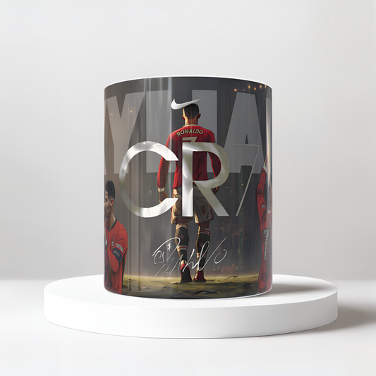 Mug Cristiano Ronaldo CR7 personnalisé prénom – football Portugal