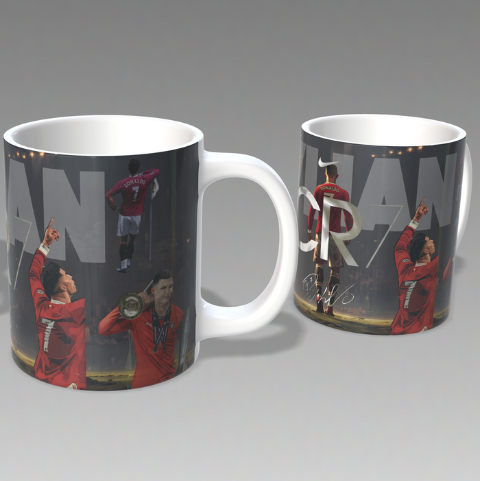 Mug CR7 football personnalisé prénom – cadeau supporter