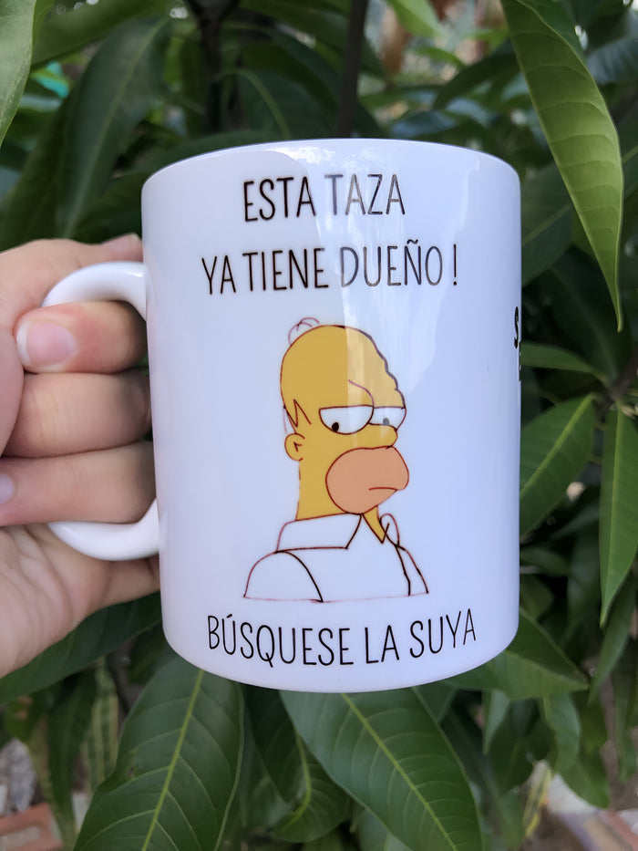 Mug humour style Homer déjà un propriétaire – cadeau drôle