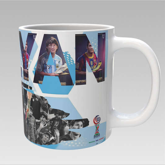Mug Lionel Messi personnalisé – football Argentine cadeau