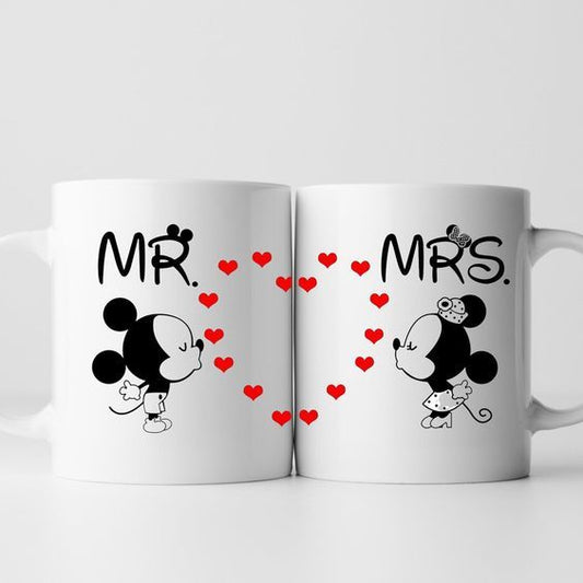 Mugs couple Mr & Mrs – cadeau Saint-Valentin