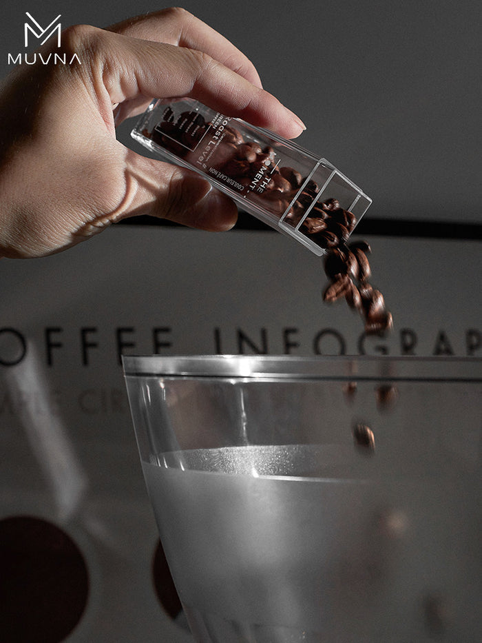 MUVNA 1.3Angel Coffee Bean Storage Sealed Display Tube PC Food-Grade Aroma Tube Display Rack