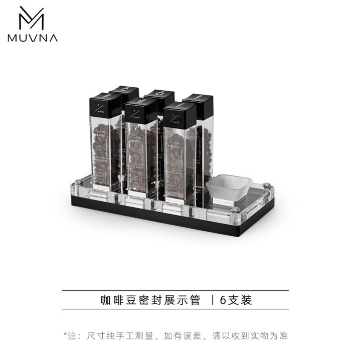 MUVNA 1.3Angel Coffee Bean Storage Sealed Display Tube PC Food-Grade Aroma Tube Display Rack