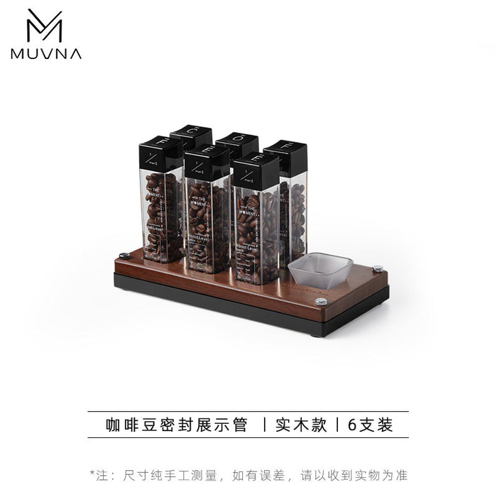 MUVNA 1.3Angel Coffee Bean Storage Sealed Display Tube PC Food-Grade Aroma Tube Display Rack
