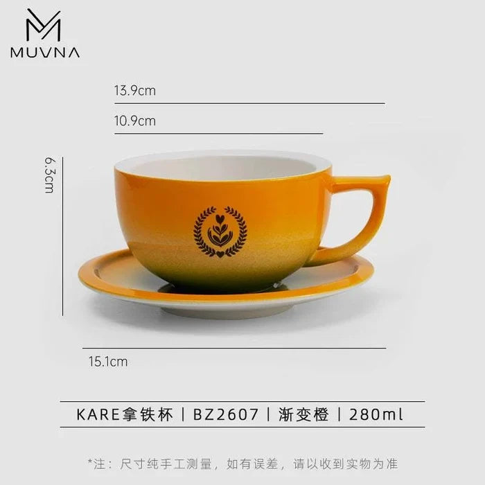 KARE Latte Cup Gradient Orange 280ml