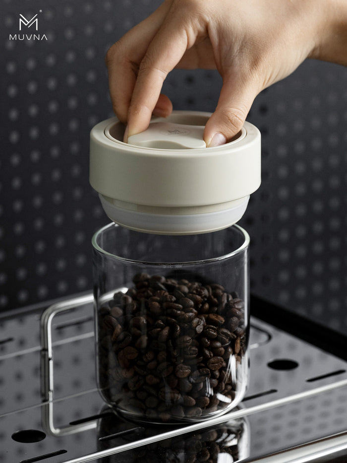 MUVNA Coffee Beans Dedicated Sealed Jar Storage Jar Food-grade Glass Sealed Jar Storage Jar