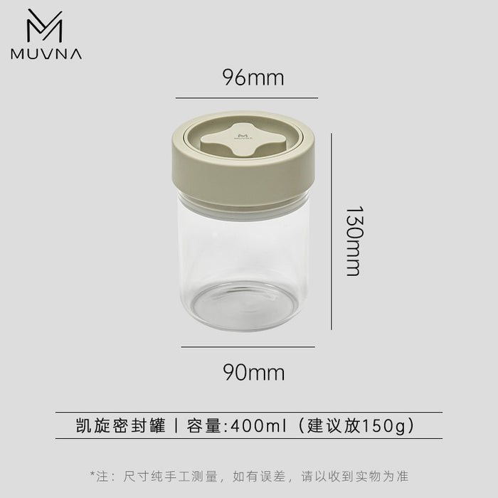 MUVNA Coffee Beans Dedicated Sealed Jar Storage Jar Food-grade Glass Sealed Jar Storage Jar