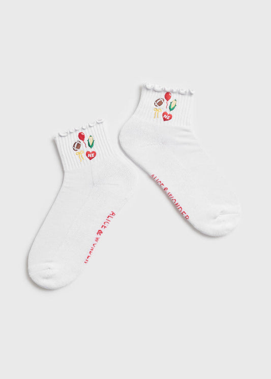 Nebraska Icons Ruffle Sock