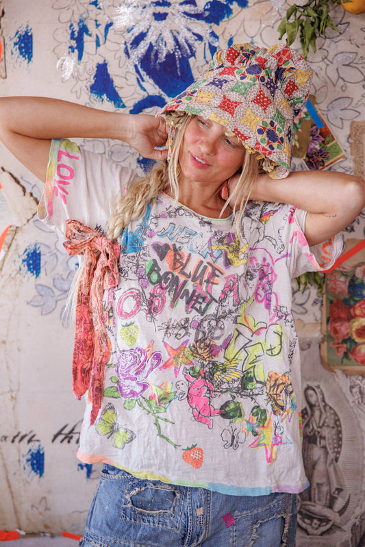 Neon Bluebonnet Graffiti Tee