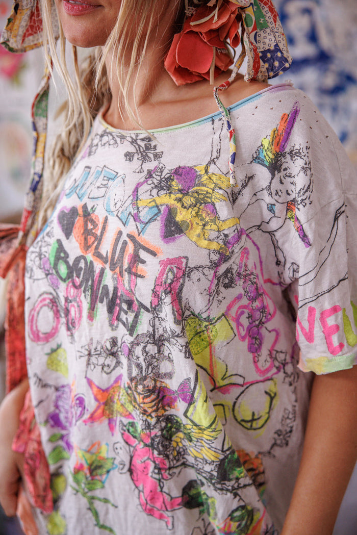 Neon Bluebonnet Graffiti Tee