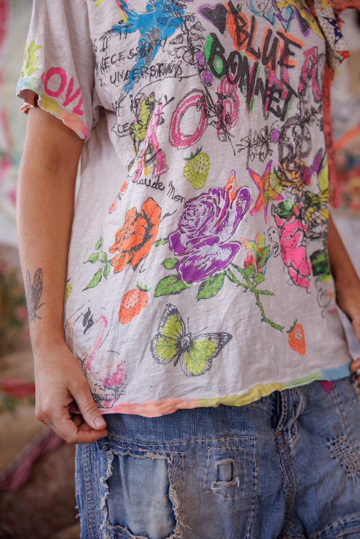 Neon Bluebonnet Graffiti Tee