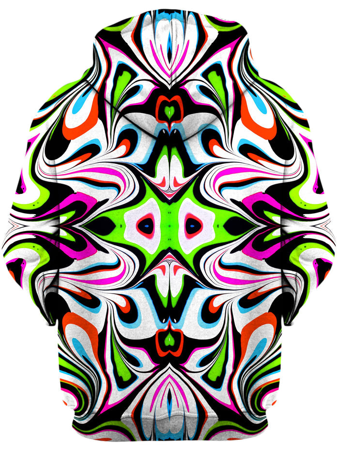 Neon Zebra Portal Unisex Zip-Up Hoodie Psychedelic Pourhouse Epic Hoodie