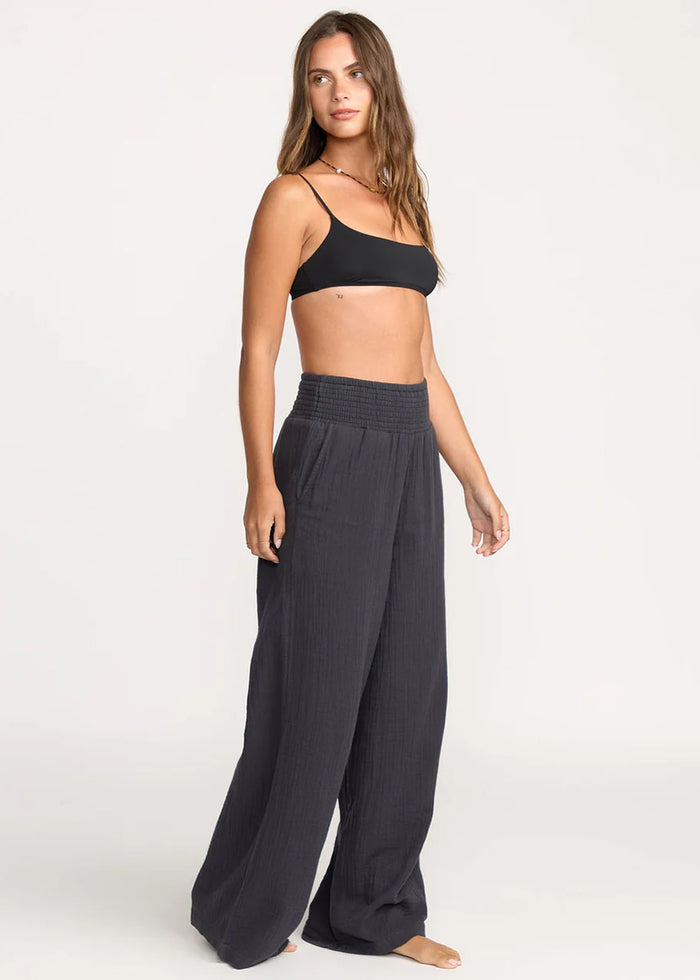 New Waves Gauze Elastic Pants - Blasted Blue