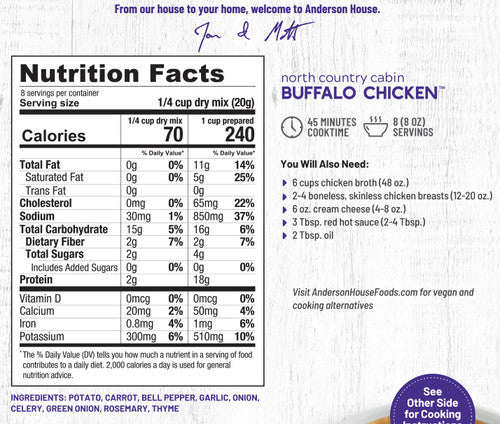 North Country Cabin Buffalo Chicken Soup - SALE