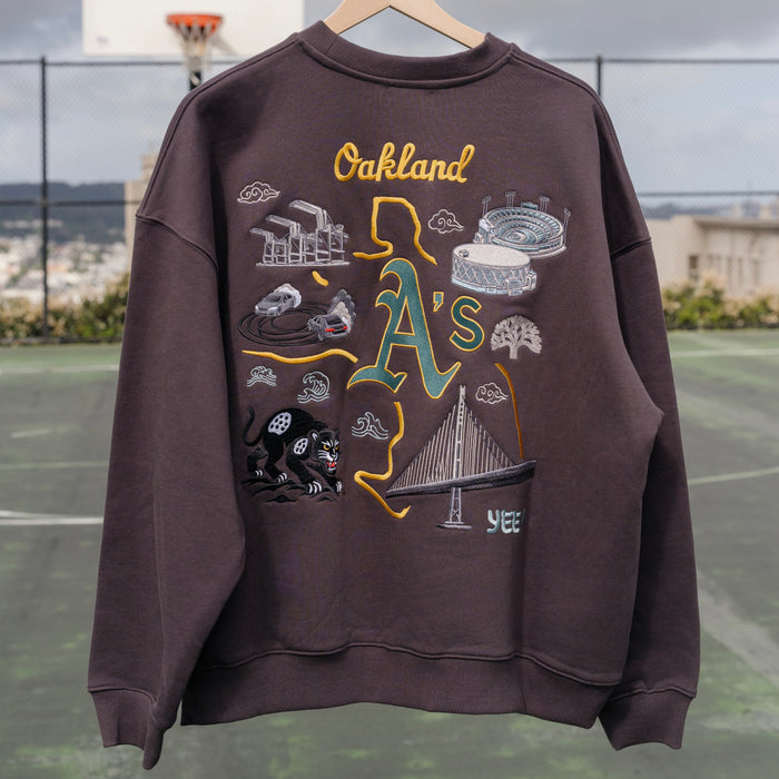 Oakland Sukajan Embroidered Crewneck Sweater