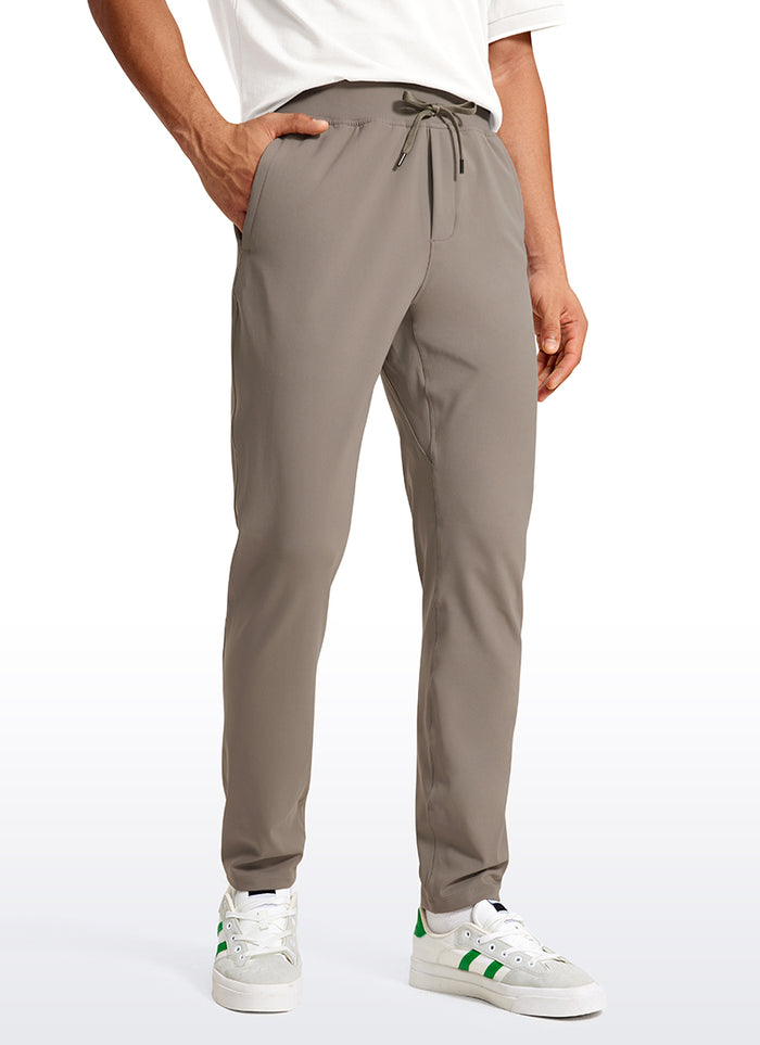 CRZ YOGA Men's Train Relaxed Fit On the Travel Pants 30'' Cliff Ash