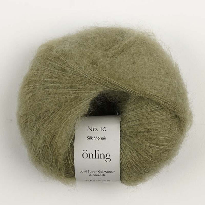 Önling No 10: Luxurious and exquisite silk mohair - Light army green (056) Yarn Sesia