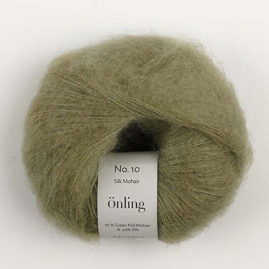 Önling No 10: Luxurious and exquisite silk mohair - Light army green (056) Yarn Sesia